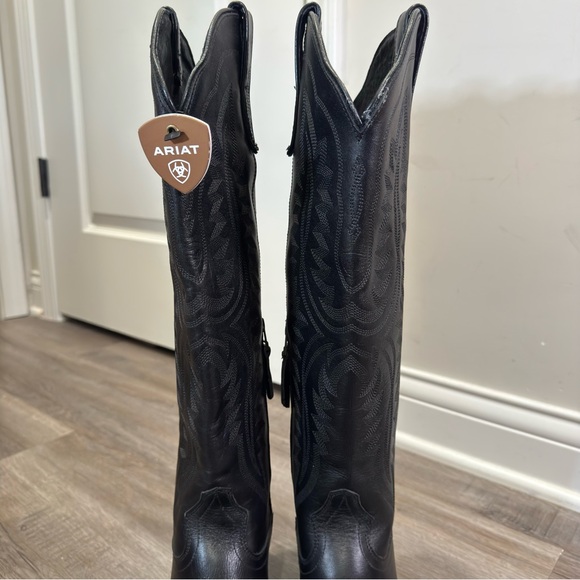 Ariat Casanova X Toe Western Cowboy Boots in Obsidian Black - Picture 7 of 13